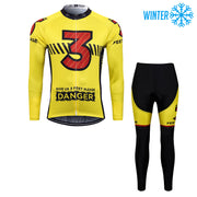 Thriller Rider Sports 自転車の服 メンズ サイクルジャケット + ズボン 暖かい & ウィンター 組み合わせ(Give Us 3 Feet Please)